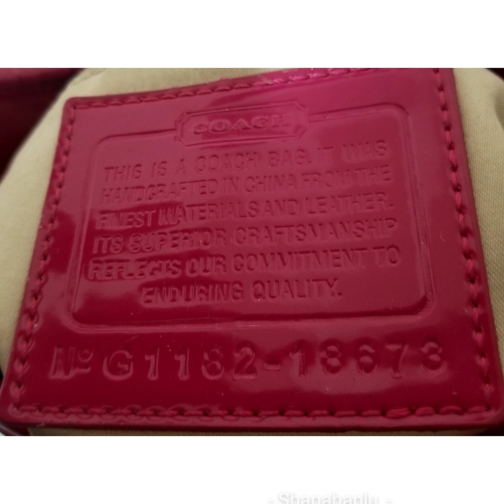 COACH F19830 Poppy Quilted Liquid Gloss Hot Pink - Picture 10 of 10